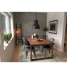 Enjoy Life Tasarım 6 Kişilik Yemek Masası 80x180 Lüx Masa Kütük Masa Vakko Ayak