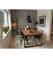 Enjoy Life Tasarım 6 Kişilik Yemek Masası 80x180 Lüx Masa Kütük Masa Vakko Ayak