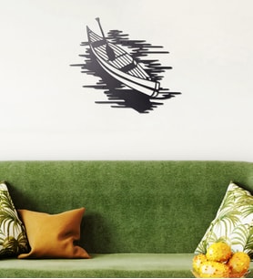 Gowpenart Kayık Ev&Ofis Metal Duvar Tablosu- 41x49 Cm