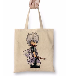 Gintama Gintoki Bez Çanta Uzun Saplı