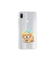 Redmi Note 7 ile Uyumlu Splash Köpek Tasarımlı Şeffaf Silikon Kılıf
