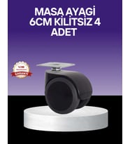 Çok Amaçlı Kilitsiz Masa Ayağı Tekerleği 6 cm