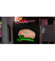 Lahmacun Görselli Yazılı Tabela 3D Led Neon Etkili Işıklı Tabela 30X45 CM Tek Taraflı