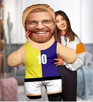 eJOYA Kişiye özel Şampiyon Basketbolcu Peluş Oyuncak 100x80 cm 114834 (Sarı-Lacivert)