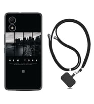 TCL 303 Kılıf Silikon Boyun Askılı İpli Desenli Silikon New York 1612