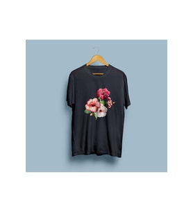 Oversize Hibiscus Flowers Tasarım Unisex T-shirt