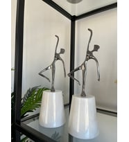 KONİK BEYAZ MERMER BALERİN SET
