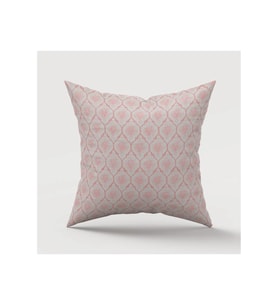 Melisa Damask Baskılı Duck Kumaş Pembe Kırlent 45X45 Cm 747