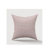 Melisa Damask Baskılı Duck Kumaş Pembe Kırlent 45X45 Cm 747
