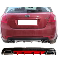 Kia Ceed Kırmızı Difüzör Çiftli Kare Egzoz Görünümlü D Tip Difizör