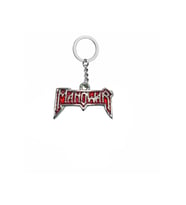 Manowar Müzik Grubu Kırmızı Logo Anahtarlık - Heavy Metal Aksesuar - Unisex