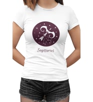 Sagitttarius Stars Beyaz Kadın Tshirt