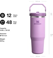 Stanley Iceflow Flip Straw Tumbler Pipetli Termos Bardak, 0.89 L
