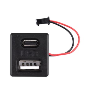 Type-C / Usb A Dişi Soket Kavisli 2 Pin 10cm Kablo Jst Çift Usb 5V 2A Panel Montaj Cep Tel Tablet