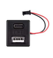 Type-C / Usb A Dişi Soket Kavisli 2 Pin 10cm Kablo Jst Çift Usb 5V 2A Panel Montaj Cep Tel Tablet