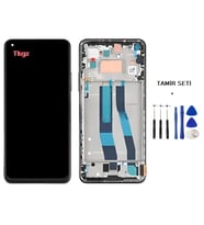 Xiaomi Mi 11 LİTE Uyumlu Lcd Ekran Dokunmatik Servis Lcd ÇITALI SİYAH + TAMİR SETİ