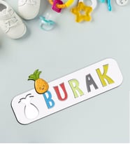 BK Toys Çocuklara Özel İsimli Figürlü Ahşap Eğitici Yapboz Puzzle-21