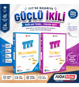 Üç Dört Beş TYT Türkçe ve Matematik Soru Bankası 2 Kitap Set