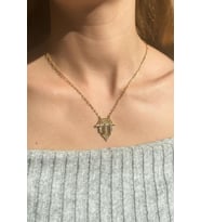 Kararmaz 316L Çelik Kaplama Gold Renk Serenay Modeli Zincir Kolye