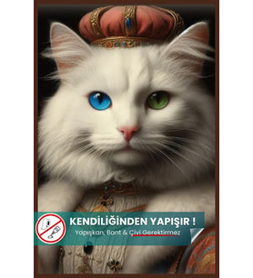 Van Kedisi Poster, Yüksek Çözünürlüklü Statik Akıllı Kağıt Poster, Van Kedisi, Yapay Zeka Tasarım