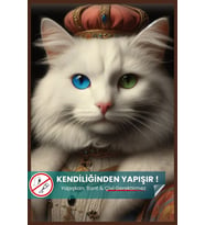 Van Kedisi Poster, Yüksek Çözünürlüklü Statik Akıllı Kağıt Poster, Van Kedisi, Yapay Zeka Tasarım