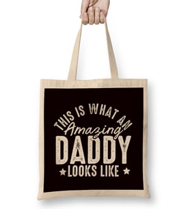 Amazing Daddy Father Papa Poppa Dad Stepdad Husband Family Bez Çanta Uzun Saplı
