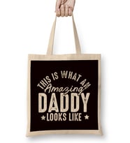 Amazing Daddy Father Papa Poppa Dad Stepdad Husband Family Bez Çanta Uzun Saplı