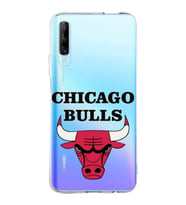 Huawei P Smart Pro Uyumlu Kapak Chicago Bulls Tasarımlı Şeffaf Silikon Kılıf
