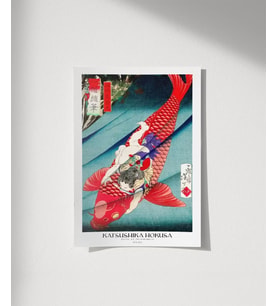 Çerçevesiz Poster Hokusai Saito No Oniwakamaru
