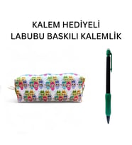 Labubu Baskılı Kalemlik- Okul Kalemliği-Makyaj Çantası ve Kalem Hediyeli