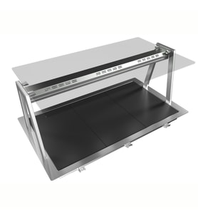Electrolux Professional D04C3O Drop-ın Tempered Glass Top, 3gn Wıth A Type Overshelf Wıth Hot Lamps ,341181