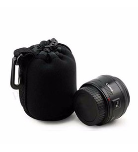 Canon 50mm lens için Neopren yumuşak kılıf koruyucu kılıf Lens çantası