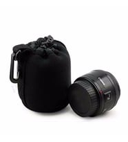 Canon 50mm lens için Neopren yumuşak kılıf koruyucu kılıf Lens çantası