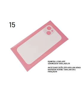 iPhone 15 Arka Pil Batarya Kapağı (CAM) BEMBE