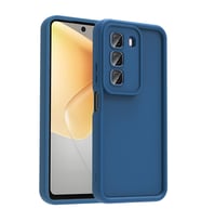 İnfinix Hot 50 4G Kılıf Kamera Korumalı Kalın Kenarlı Viera Silikon Case (Koyu Yeşil)