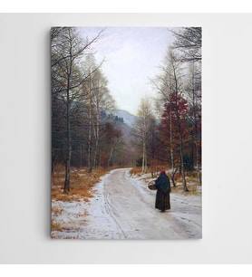 Ormanlık Yol Kanvas Tablo