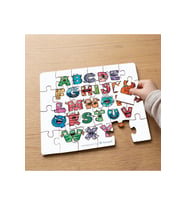 Sevimli Alfabe Tasarımlı 24 Parça Ahşap Çocuk Puzzle MPK0387