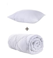 MicrofiberTek Kişilik Yorgan +1 Yastık Hediyeli (Beyaz)
