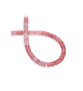 Gül Kuvars Doğal Taş Silindir Kesim 8x12mm Dizi