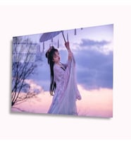 Japon Kadın Cam Tablo 4mm Dayanıklı Temperli Cam (Çok Renkli)