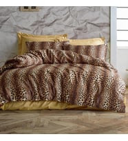 Keep London Home Series Natural Cotton(Doğal Pamuk) Tek Kişilik Nevresim Takımı-Kahverengi (Desenli)