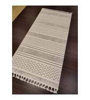 HALIMARKA HALIMARKA K-SMR SM009A BEYAZ GRİ İSKANDİNAV HALI YOLLUK 97X200 CM