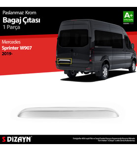 Mercedes Sprinter W907 Krom Bagaj Çıtası 2018 Üzeri
