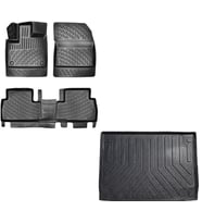 Peugeot Rifter 2019 Sonrası  3D Havuzlu Paspas (Katlanabilir Ön Yolcu Koltuğu)  + Demirsiz Bagaj Havuzu Set (Siyah)