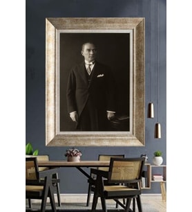 Gümüş Çerçeveli Atatürk Tablo za368