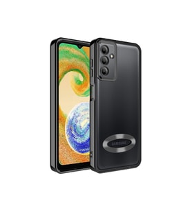 Samsung Galaxy A54 Uyumlu Kılıf Kamera Korumalı Logo Gösteren Zore Omega Kapak (Siyah)