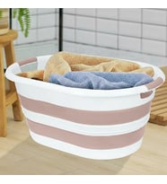 38 Litre Katlanabilir Silikon Çamaşır Sepeti Akordiyon Katlanır Sele Yer Kaplamayan Taşınabilir Ergonomik Kulplu Dayanıklı ve Hafif Depolama Sepeti Banyo ve Ev Kullanımı Kirli Sepeti