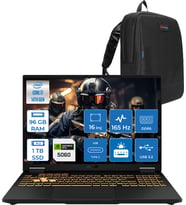 Asus Tuf Gaming F16 FX608JMR 14. Nesil Intel I7-14650HX 96GB Ddr5 1tb SSD 8GB/RTX5060 115W 165Hz 16"wuxga Fhd+ 300NITS IPS Freedos Gaming Bilg. WRV077F28+ZETTAÇANTA