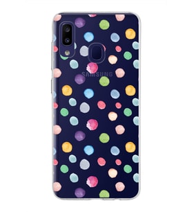 PrintiFy Samsung Galaxy M10s ile Uyumlu 1mm Slim Fit Water Color 6 Baskılı Şeffaf  Kılıf