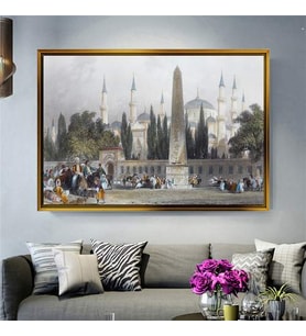 Altın Çerçeveli dekoratif tablo l425 (Gold)
